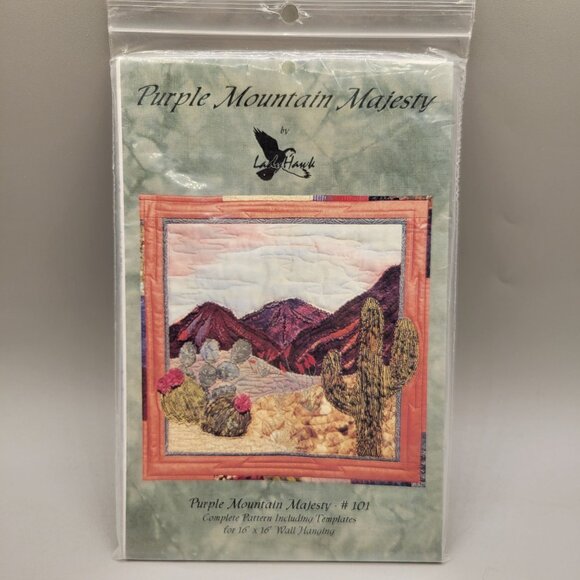 Purple Mountain Majesty Wall Hanging Pattern 16 X 16 By Ladyhawk Designs - Picture 1 of 3